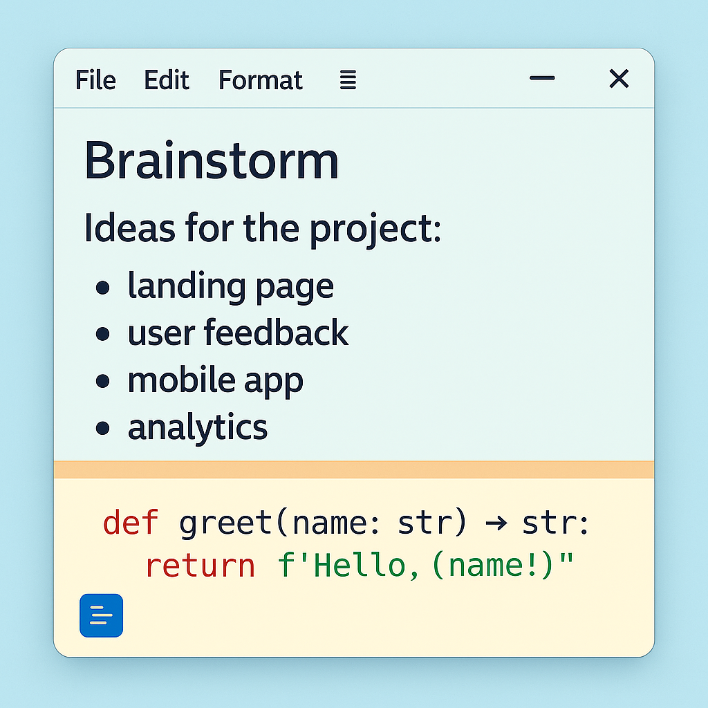 Rich Text & Code Support