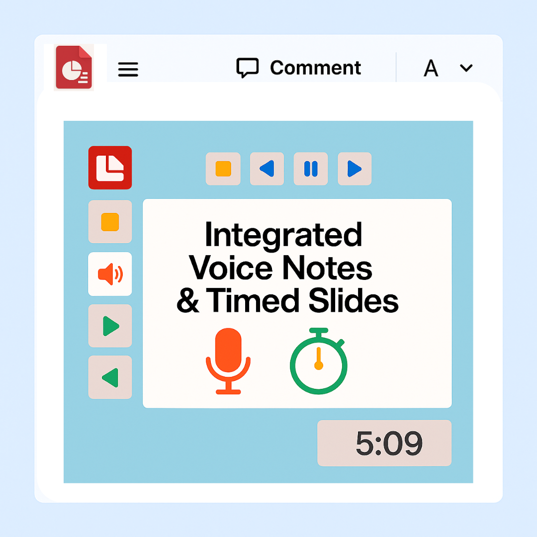 Integrated Voice Notes & Timed Slides